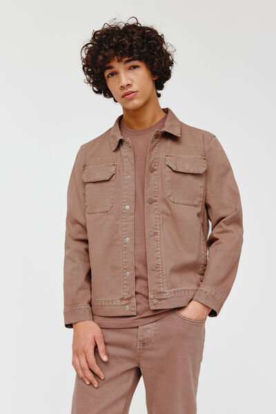 Veste en jean de couleur
