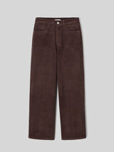 Pantalon wide leg velours