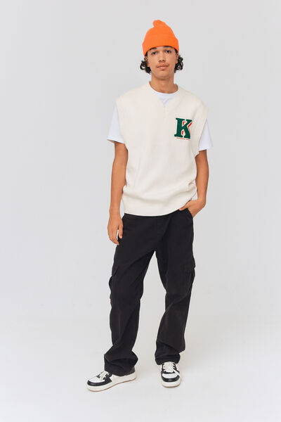 Pull sans manches avec patch