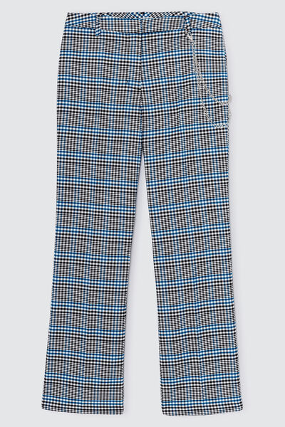 Pantalon carreaux avec chaine