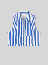 Veste sans manche ray&eacute;e