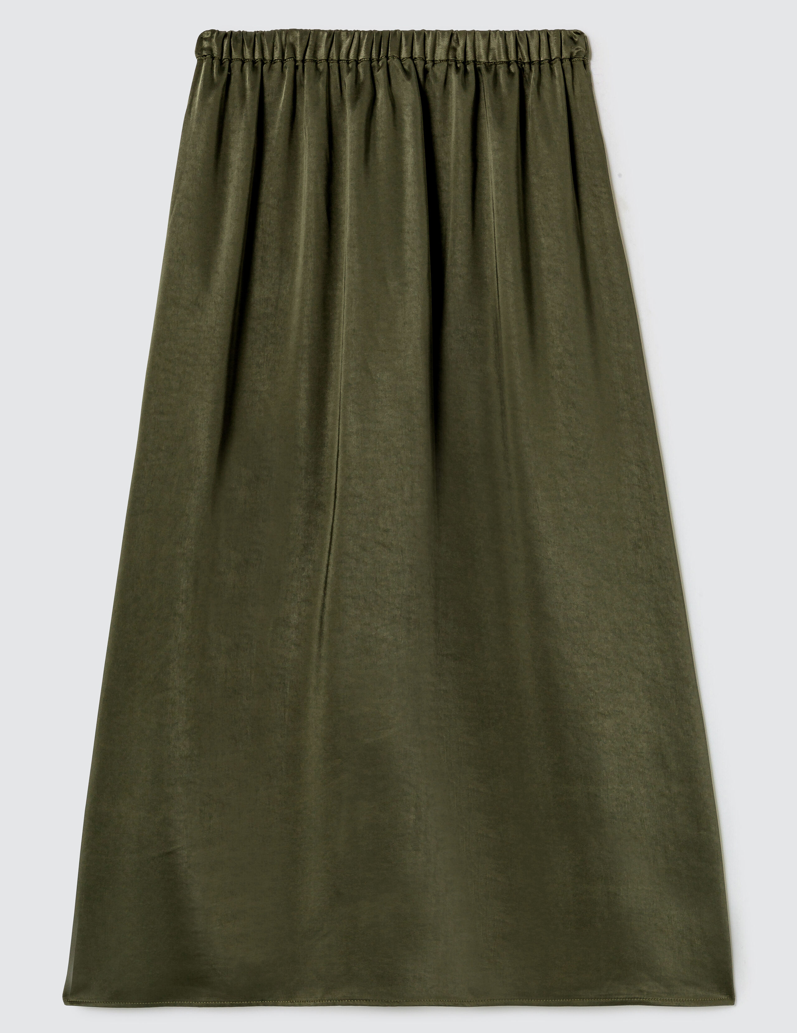 Jupe longue satin 2025 vert
