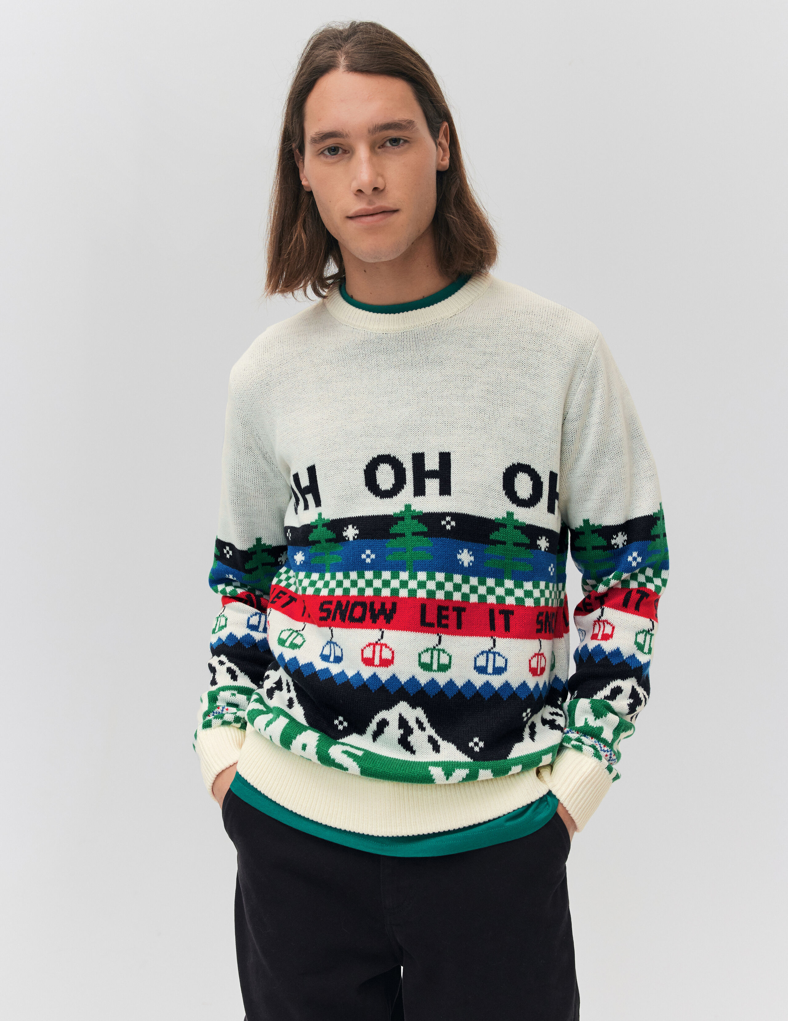 Pull Noel Blanc BZB