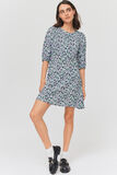 Robe courte imprimée dos ouvert