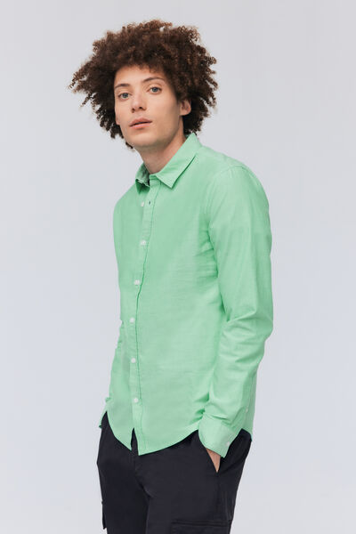 Chemise unie coupe droite