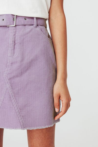 Jupe Velours Ceinturée Coton Recyclé