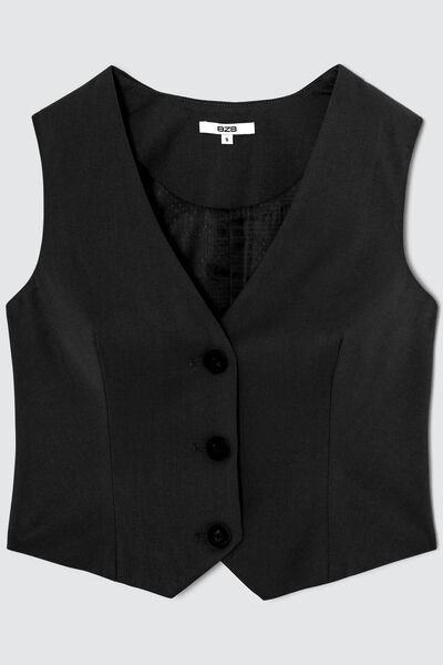 Gilet de tailleur rayé