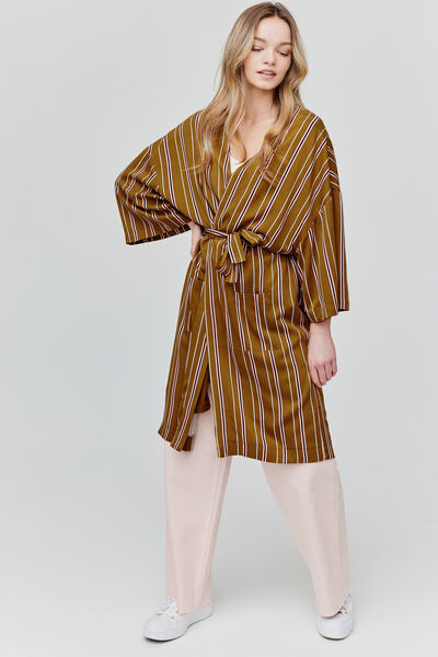 Kimono long rayé