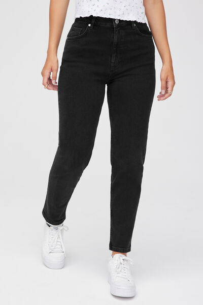 Jean mom taille haute