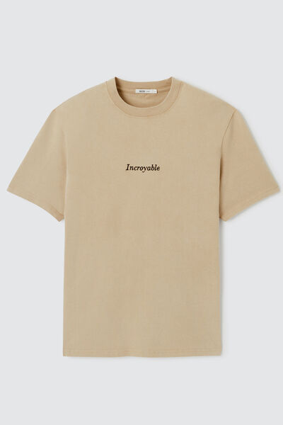 T-shirt message brodé