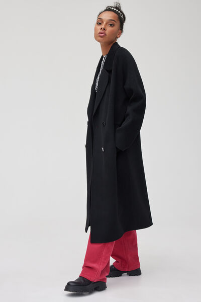 Manteau long en laine