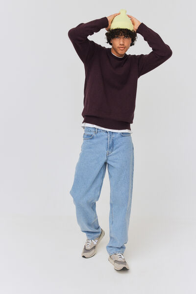 Pull col rond en laine