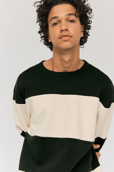 Sweatshirt maxi rayures