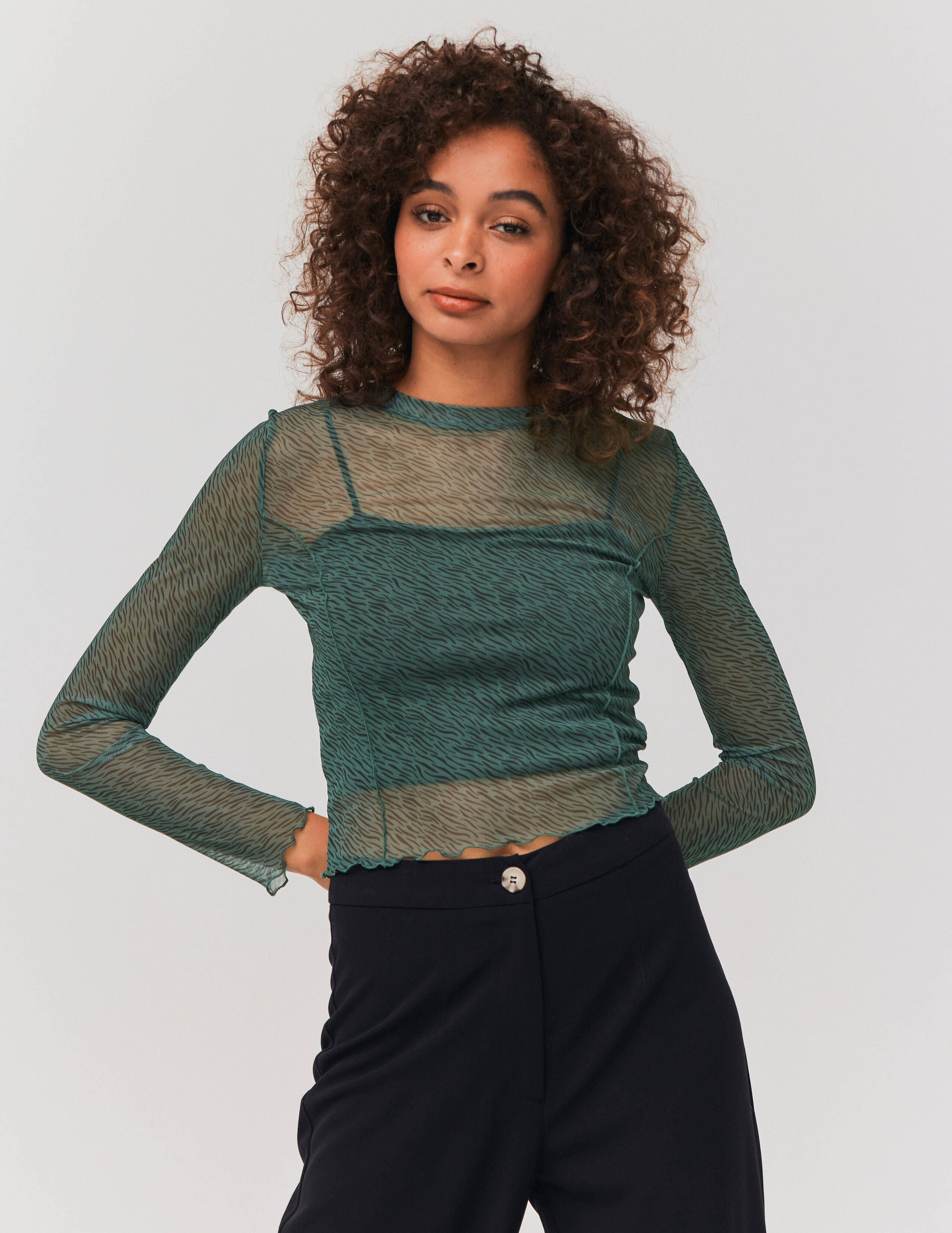Tee shirt résille femme store