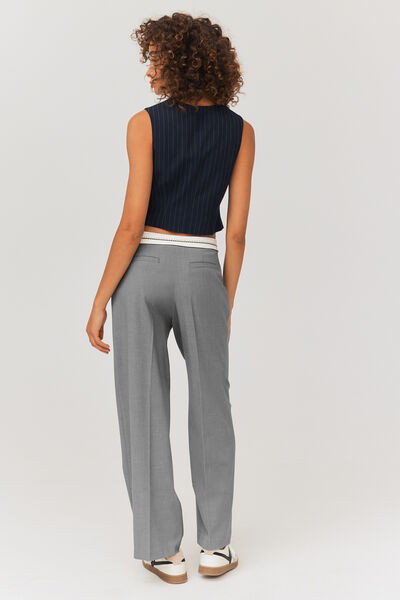 Pantalon ceinture retournée