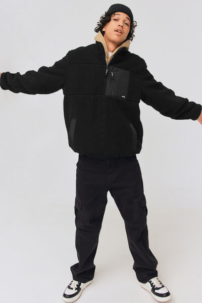 Blouson zippé sherpa