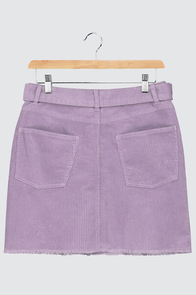 Jupe Velours Ceinturée Coton Recyclé