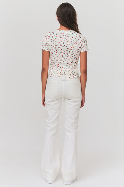 T-shirt boutonné imprimé