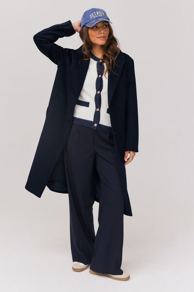 Manteau long en laine