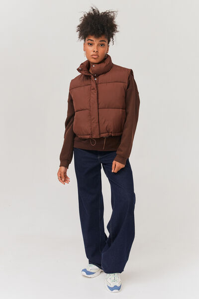 Doudoune sans manches rembourrage recycl&eacute;