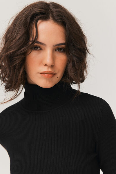 Pull col montant uni