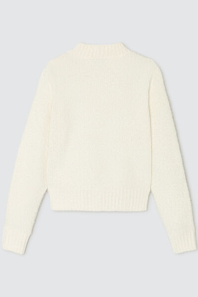 Pull maille chenille uni