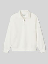 Sweat col polo zipp&eacute;