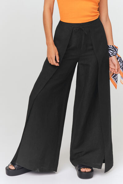 Pantalon paréo en lin