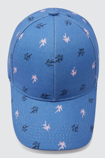 Casquette imprimée palmiers