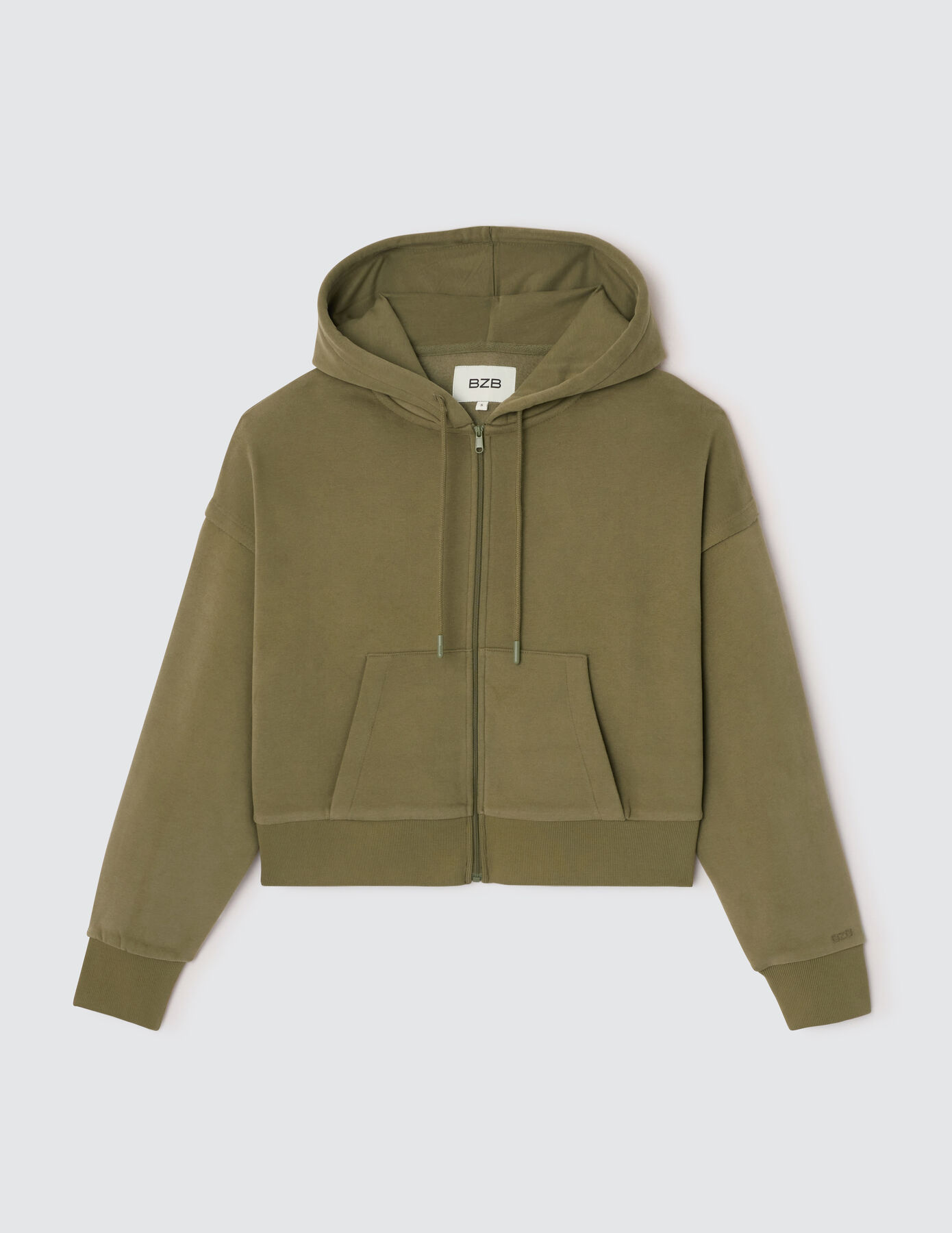 Sweat court zippé à capuche