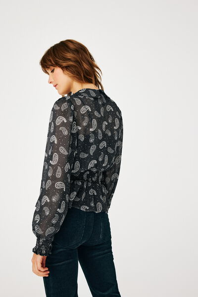 Blouse Transparente Imprimée Polyester recyclé