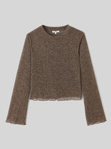 T-shirt résille pailleté