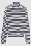 T-shirt col montant rayé