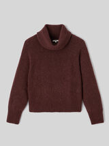 Pull maxi col roulé premium