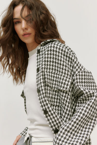 Surchemise en tweed