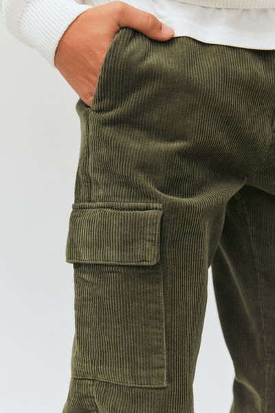 Pantalon cargo velours
