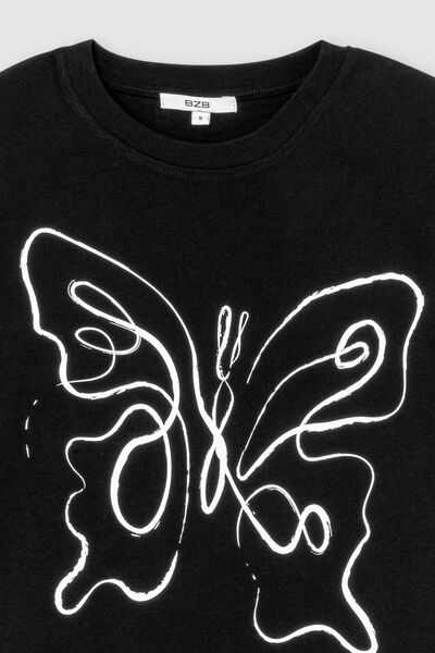 T-shirt imprimé papillon