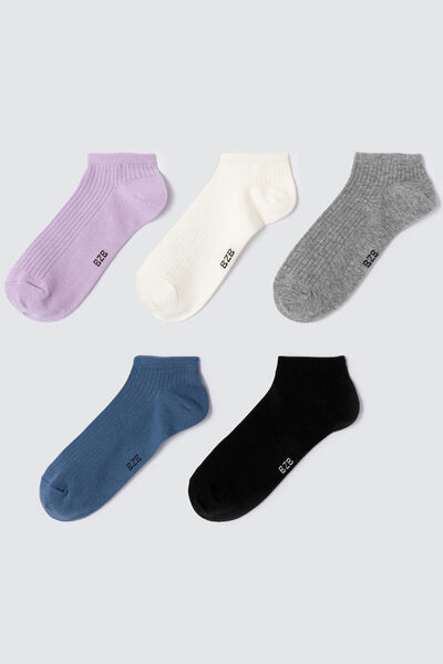 Lot de 5 paires de socquettes couleurs