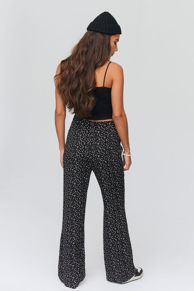 Pantalon fluide flare imprimé
