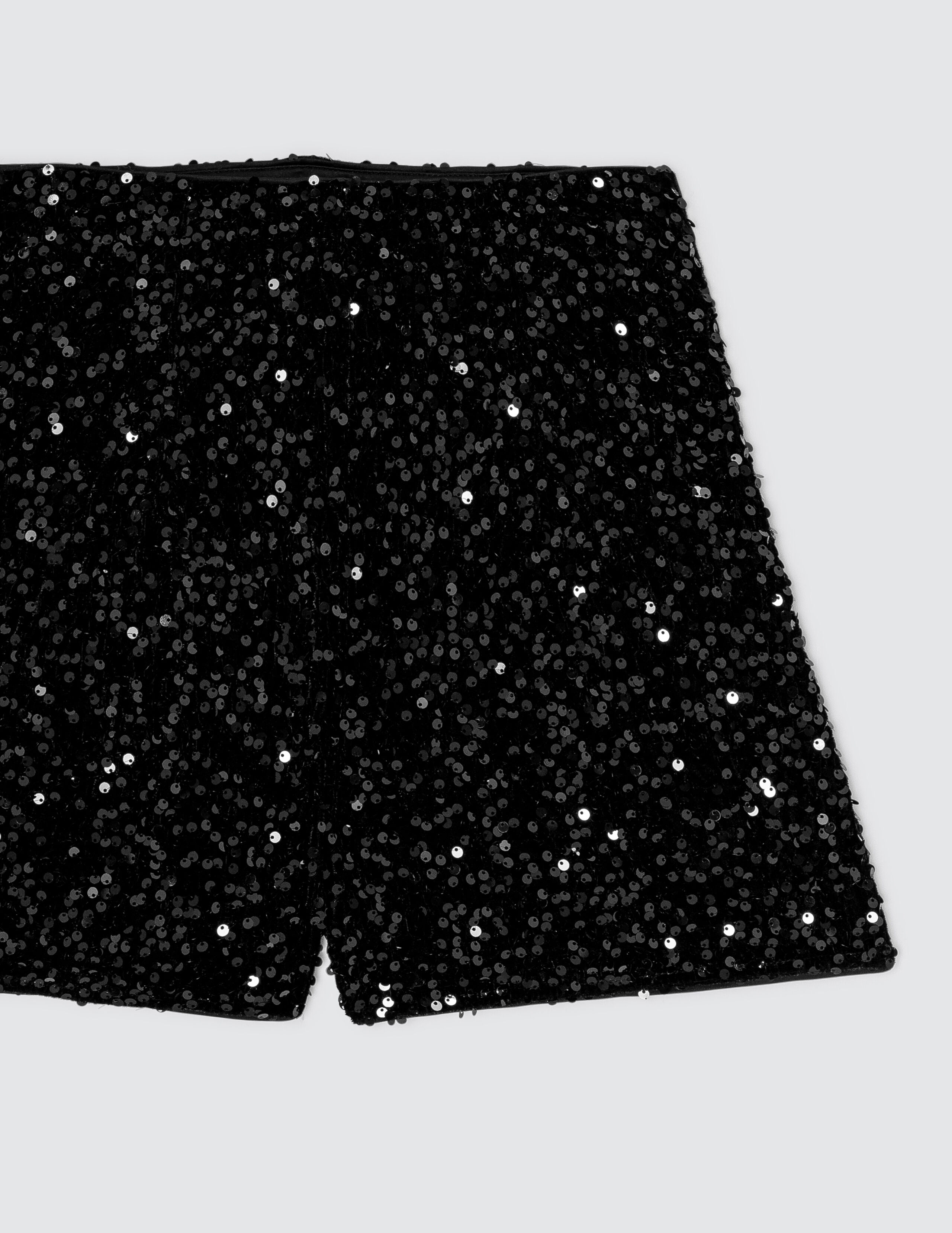 Short noir on sale paillette