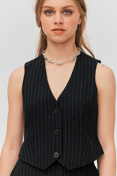 Gilet de tailleur rayé
