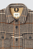 Veste surchemise à carreaux en laine sherpa