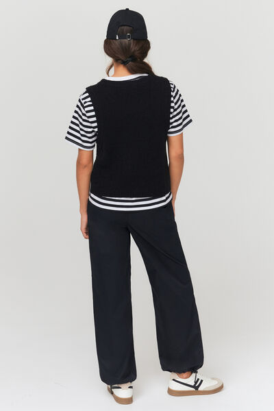 Pull sans manche uni