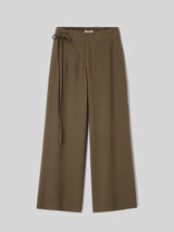 Pantalon fluide pan asym&eacute;trique