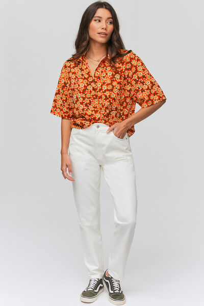 Chemise à imprimé fleuri