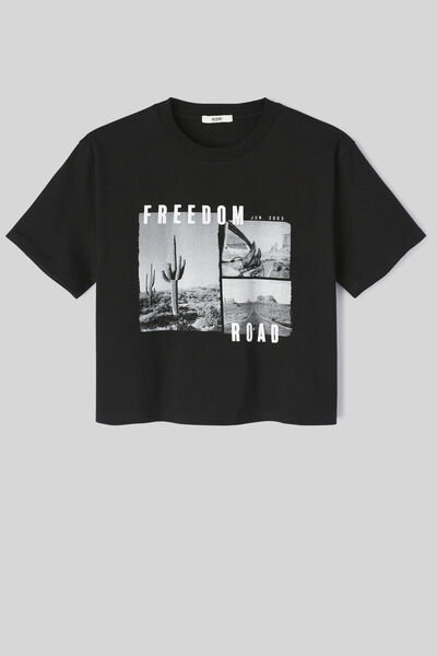 T-shirt cropped photoprint