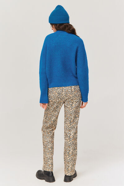 Pull uni en laine mohair et alpaga