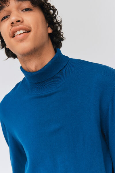 Pull col roulé