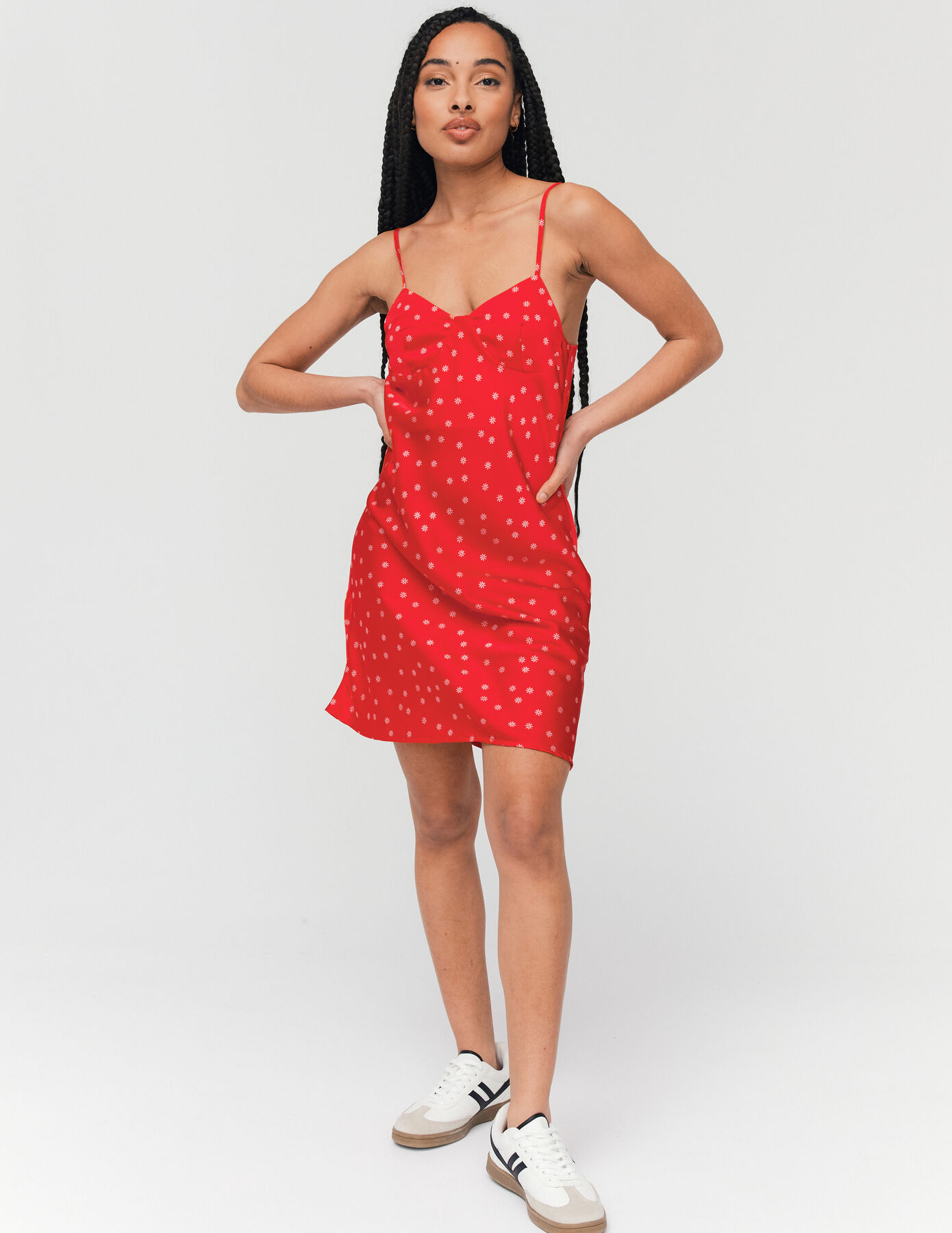 Robe satin imprimée