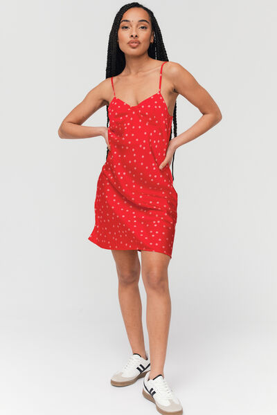 Robe satin imprimée